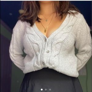Knit sweater cardigan